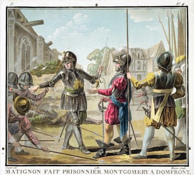 Jacques il Goyon, Lord of Matignon, Takes Montgomery a Domfront Prisoner, Engraved by Jean Baptiste Morret by Antoine Louis Francois Sergent Marceau